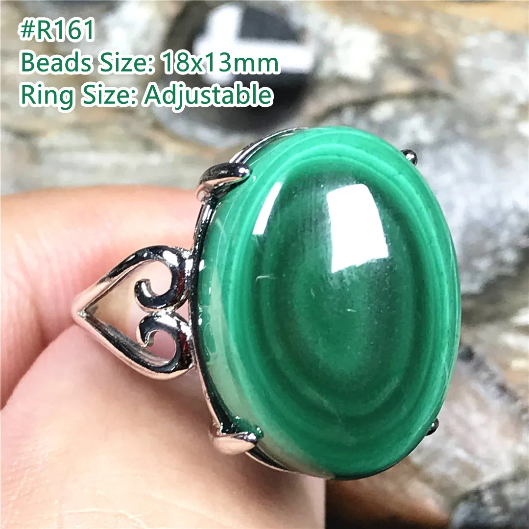 Кольцо из натурального зеленого малахита хризоколлы ювелирные изделия для