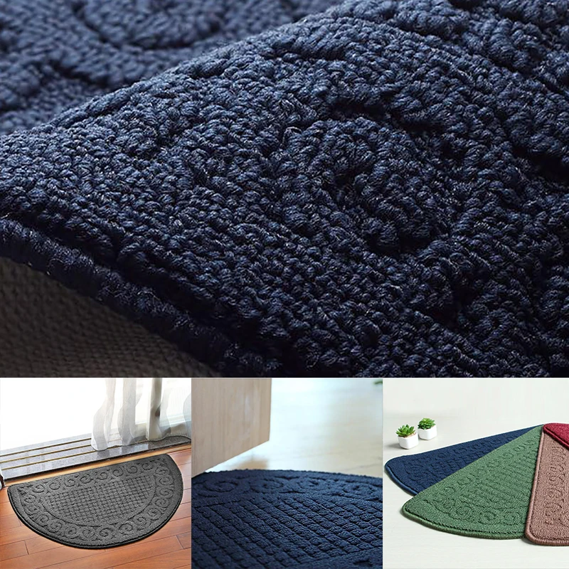 Полукруглый нескользящий коврик для чистки дверей резиновый дома улицы кухни