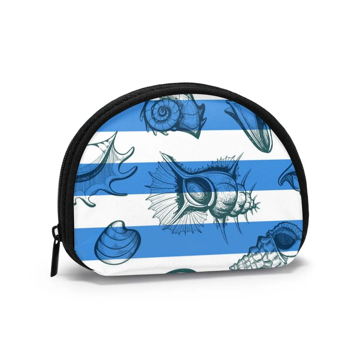 

Винтажный кошелек из морской ракушки с узором в полоску в классическом стиле, натуральные кошельки, короткий кошелек, Женский кошелек с дер...