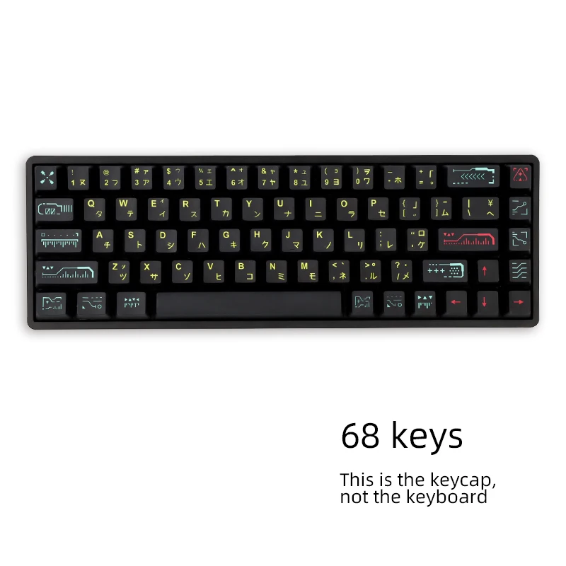 

68 Keys/set Awaken PBT Keycaps OEM Profile For dz60/Anne Pro2/GK61/GK64 MX Switch Mechanical Keyboard Dye Sublimation Keycap