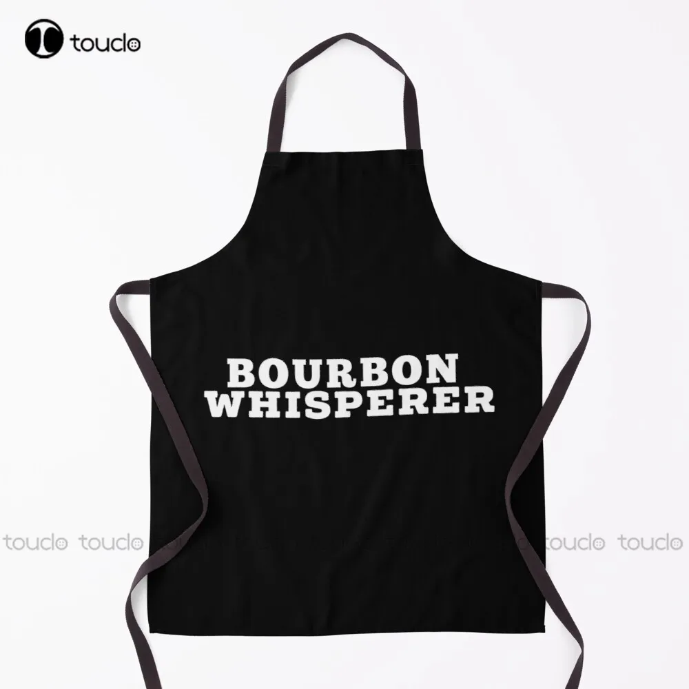

New Bourbon Whisperer Funny Whiskey Gift With Sayings Drinking Apron Garden Kitchen Customized Unisex Adult Apron