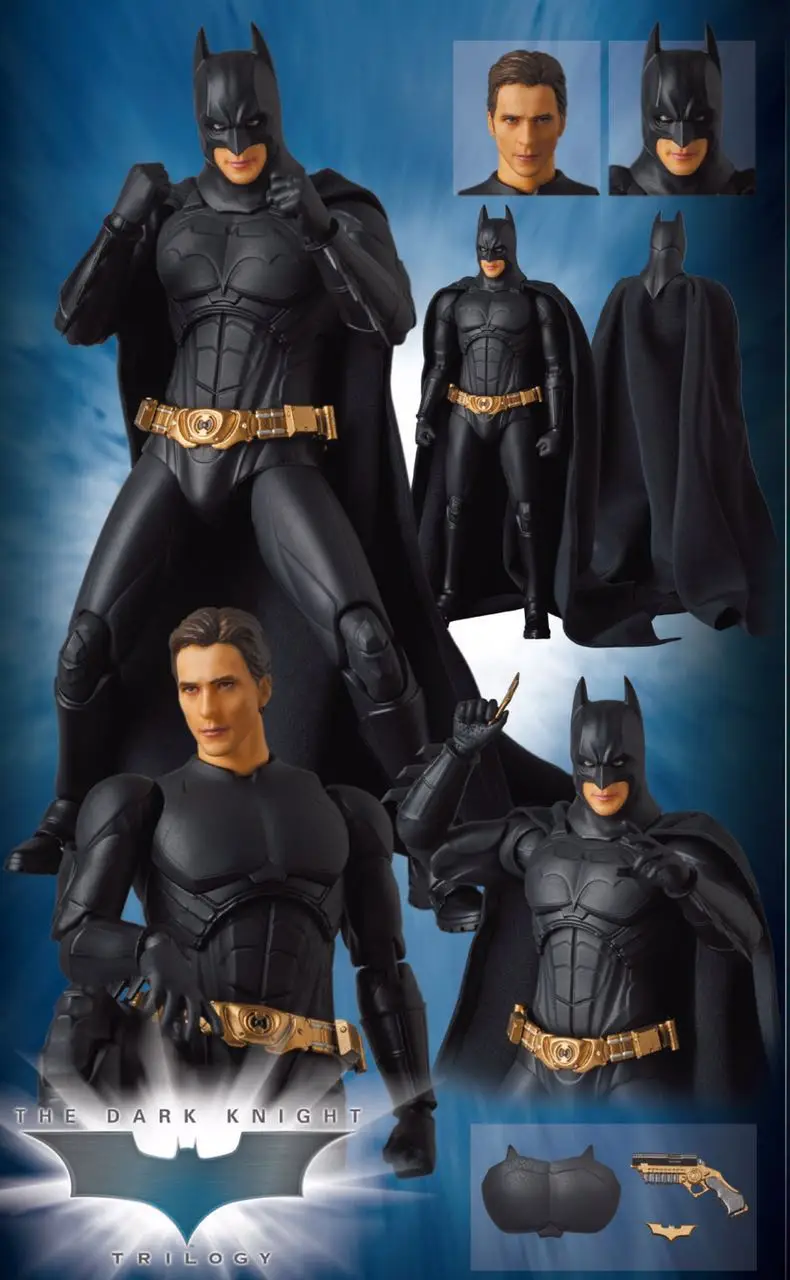 MAFEX 049 Бэтмен начинается костюм Темная ночь ПВХ фигурка Коллекционная модель