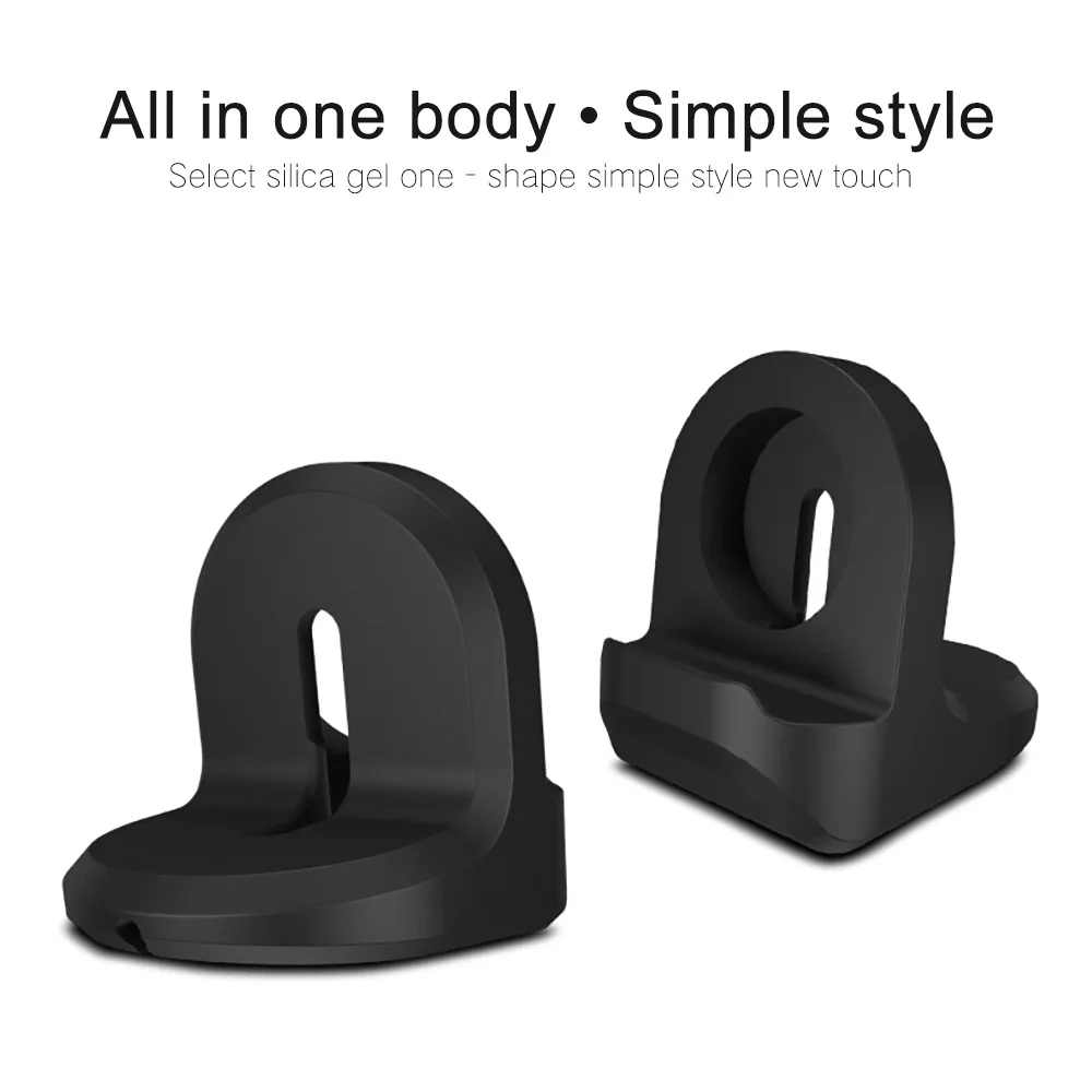 

3 Colors Silicone Charge Stand Holder Station Dock for Apple Watch Series 1/2/3/4/5/6 Charger Cable for iWatch 6 Desktop Support