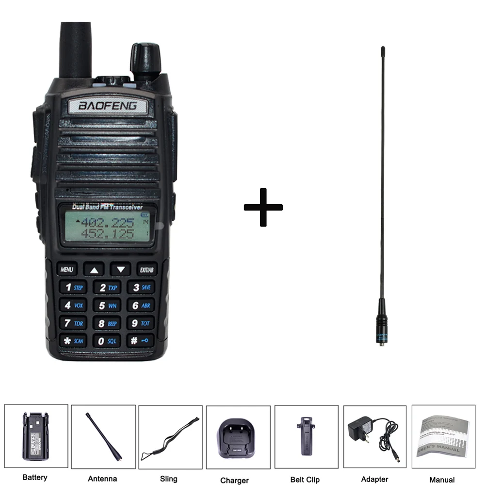uv82-NA771 Baofeng UV-82 рация 8 Вт двойной PTT двухстороннее радио 2800 мАч Двухдиапазонный портативный 10 км приемопередатчик UV82 рация CB радио - Цвет: uv82-NA771