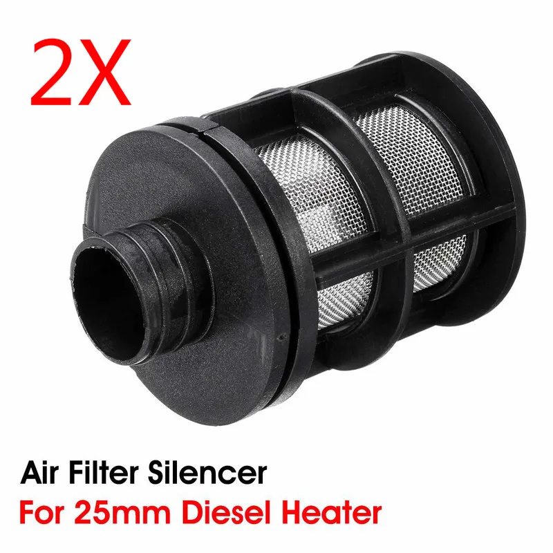 2 шт. черный 25 мм Автомобильный воздухозаборник глушитель фильтра для Dometic Eberspacher