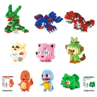 mini building block diy 3d micro brick blocks gift toy pokemon togepi jigglypuff kyogre groudon rayquaza grookey squirtle piplup