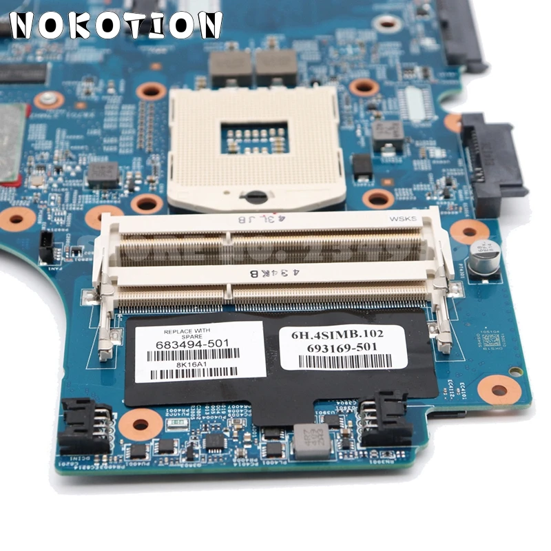 NOKOTION 683494-501 683493-001 683494-001 аккумулятор большой емкости для hp 4540S 4740S 4441s Материнская плата ноутбука 48.4SI01.011 HM76 DDR3 HD7650M 2 Гб GPU