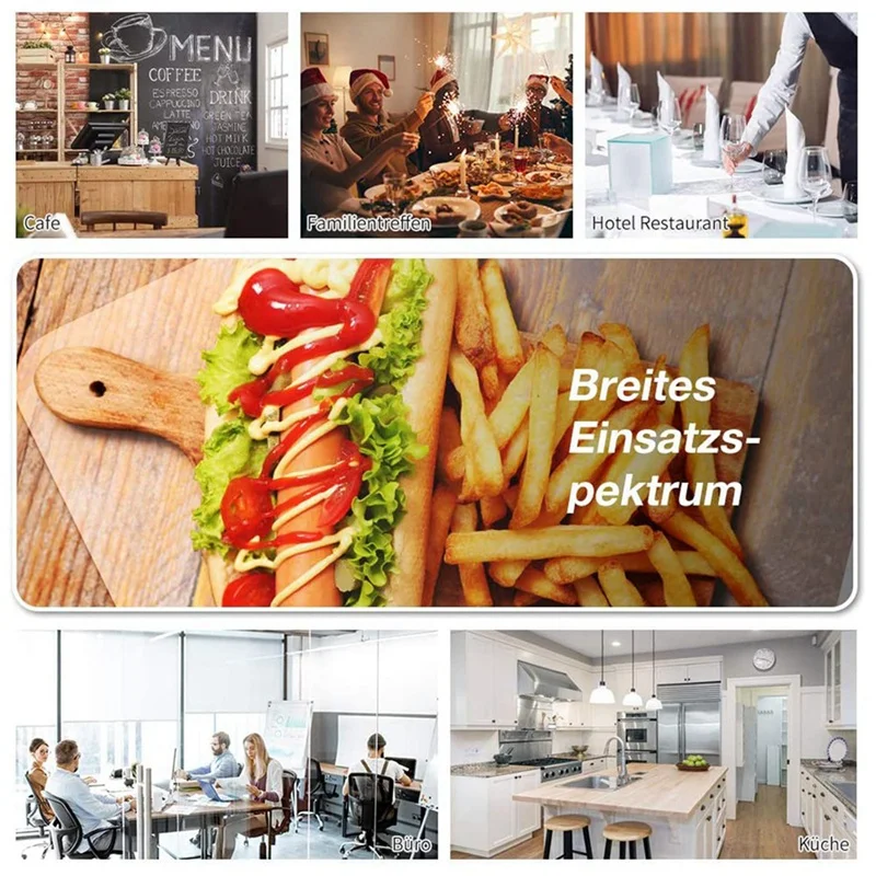 Набор из 8 прозрачных ковриков для столовых приборов моющийся белый пластиковый