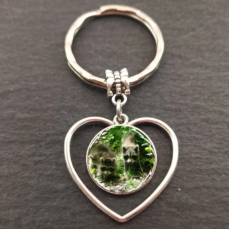 Брелок с подвеской в виде енота очаровательное Ювелирное Украшение изображением