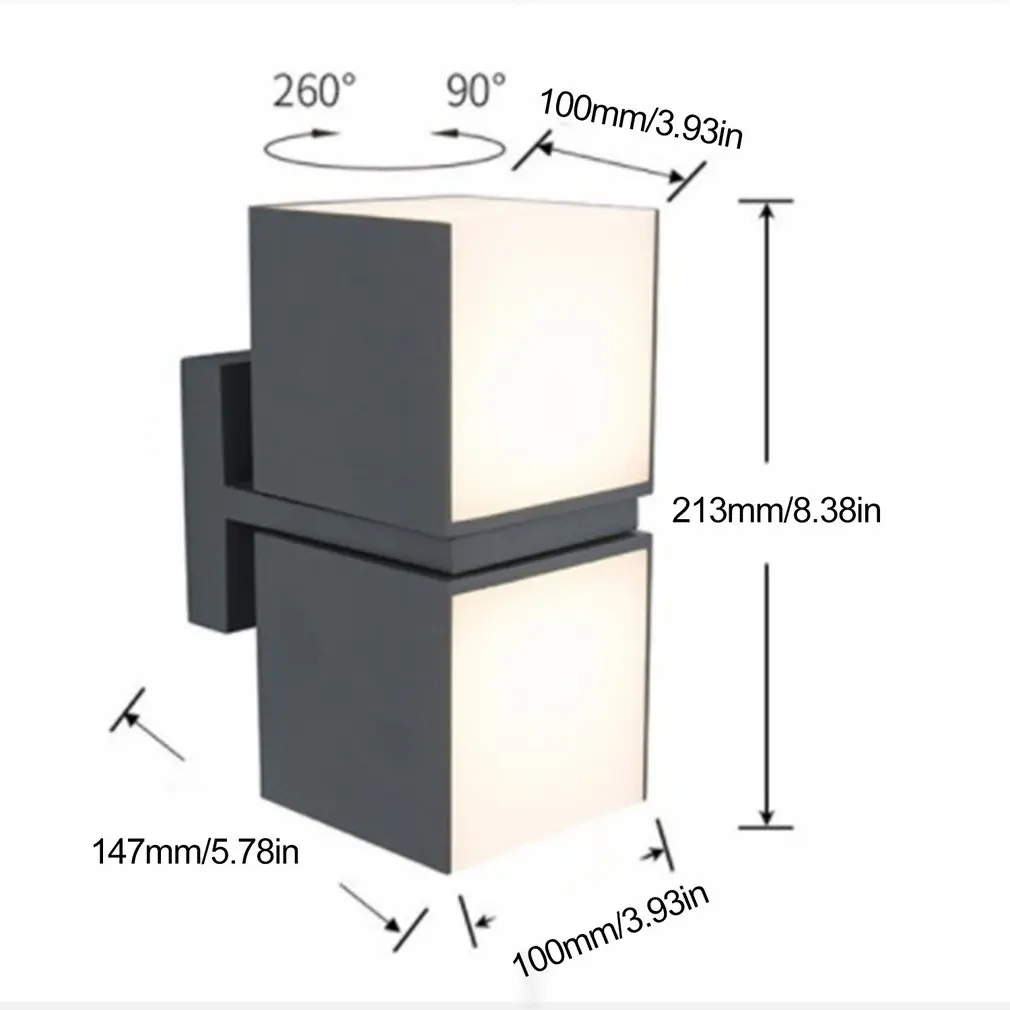 

Integrated LED Porch Wall Outdoor Indoor Bedroom LED Wall Lamp Creative Courtyard Villa Wall Outdoor Waterproof Light