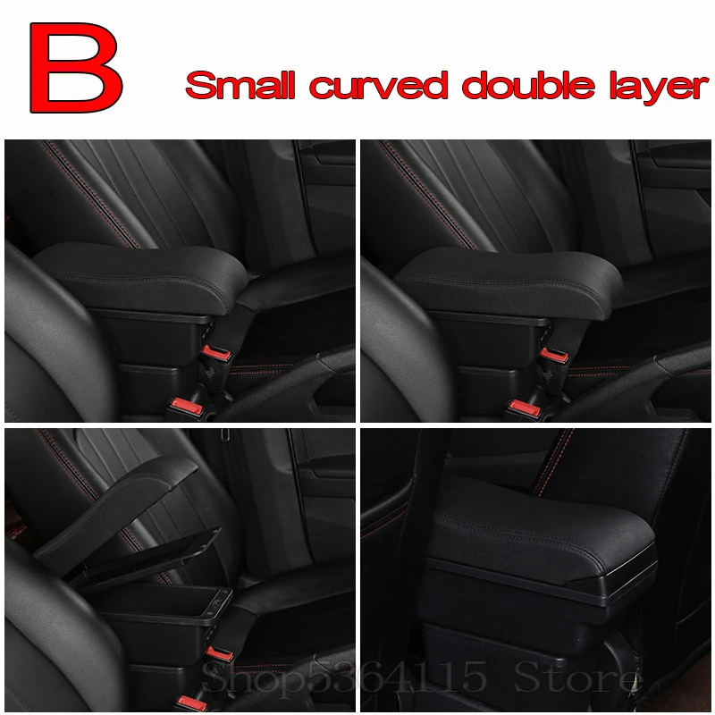 black Для Suzuki Swift Handrail центральной консоли ящик для хранения+ держатель стакана, пепельница+ зарядка через USB - Название цвета: black