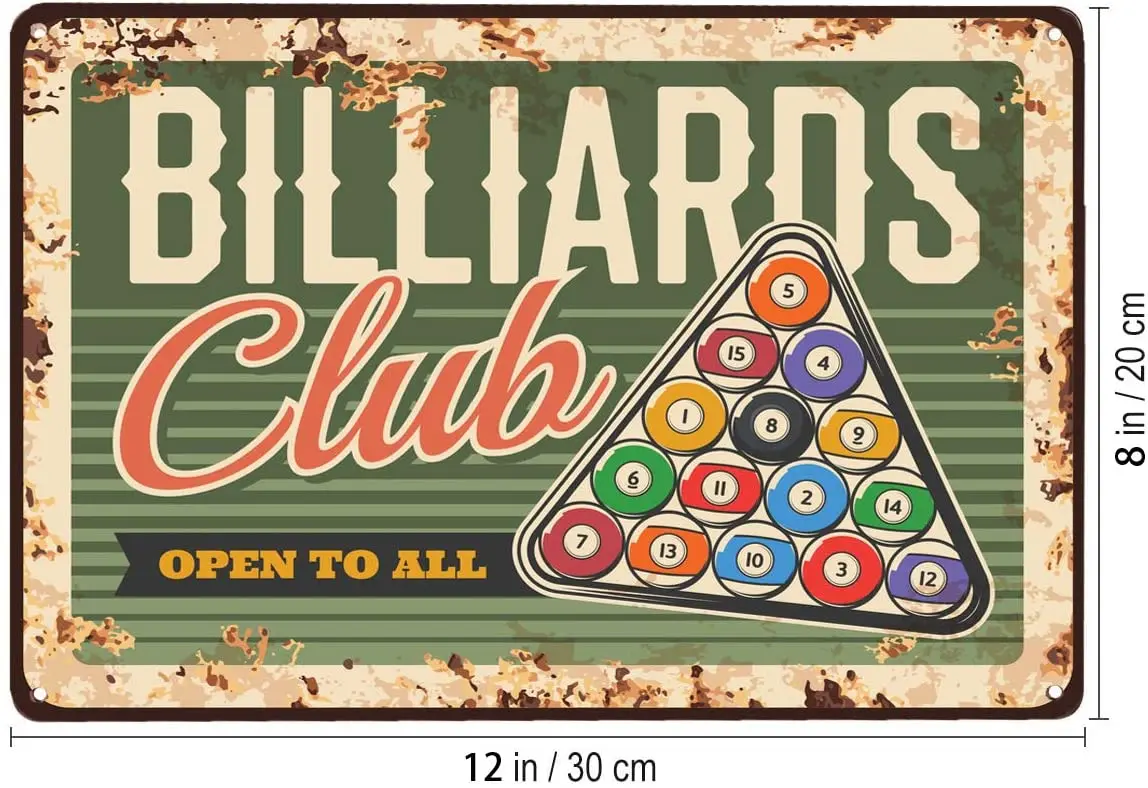 Клубный снукер Macucop жестяной знак бильярдный бассейн клубный Забавный домашний