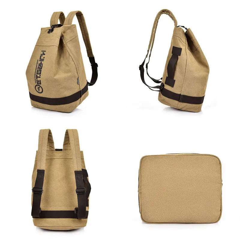 Винтажный дорожный Рюкзак-ведро для мужчин и женщин вместительные