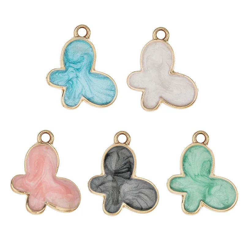 10 шт. эмалью Подвески кулон в виде бабочки которые можно сделать своими руками