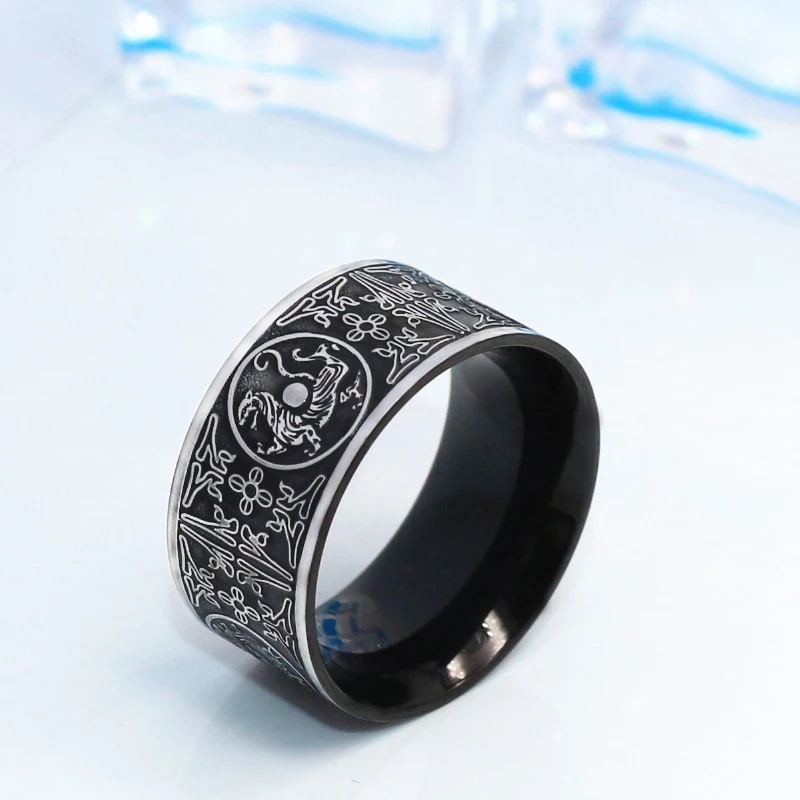 Viking, нержавеющая сталь, дракон, мужское кольцо, готическое, черное кольцо, Северная Европа, Тор, китайский стиль, очаровательные ювелирные изделия, уникальные, bague homme