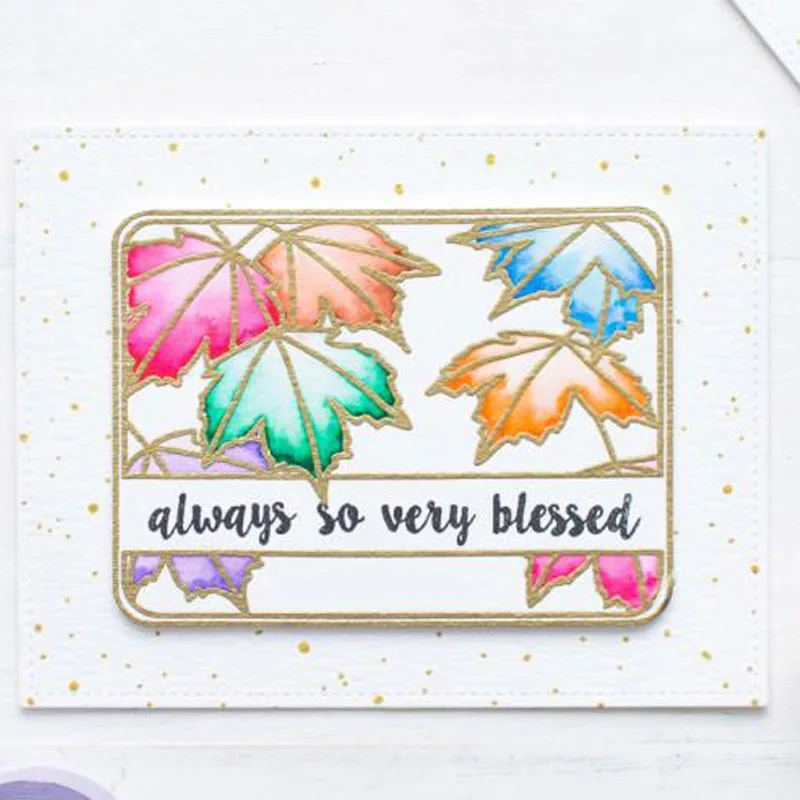 Высечки с кленовым узором для изготовления карт прямоугольные высечки кленовыми