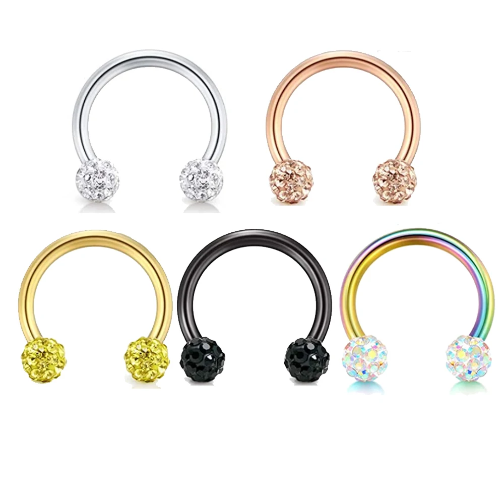 

1 шт. украшение для носа Перегородка Кольцо женское ювелирное изделие 16 г хрящевая спираль серьги на Козелок кольцо пирсинг для губ фиксатор...