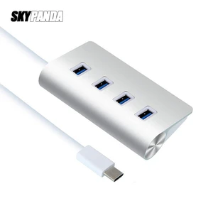 type c aluminum alloy 4 port usb3 0 hub 5gbps splitter usb c hub otg adapter for redmi huawei galaxy phones mac imac free global shipping