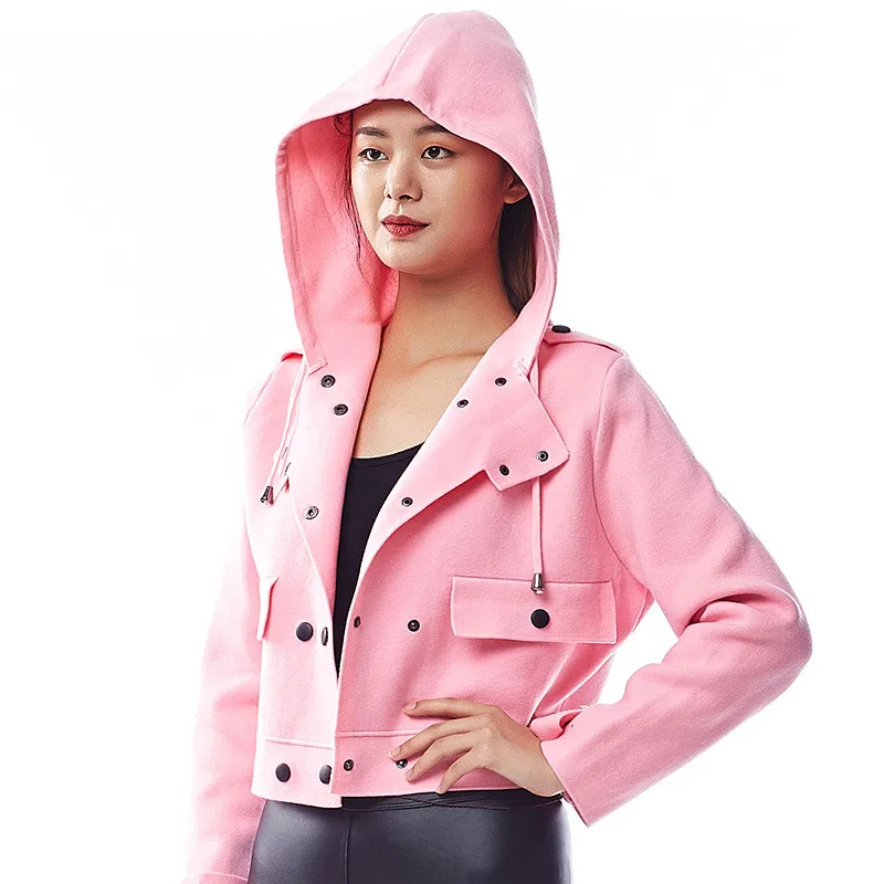 Зеленая куртка топы для девочек с капюшоном женский короткий вязаный Пушистый