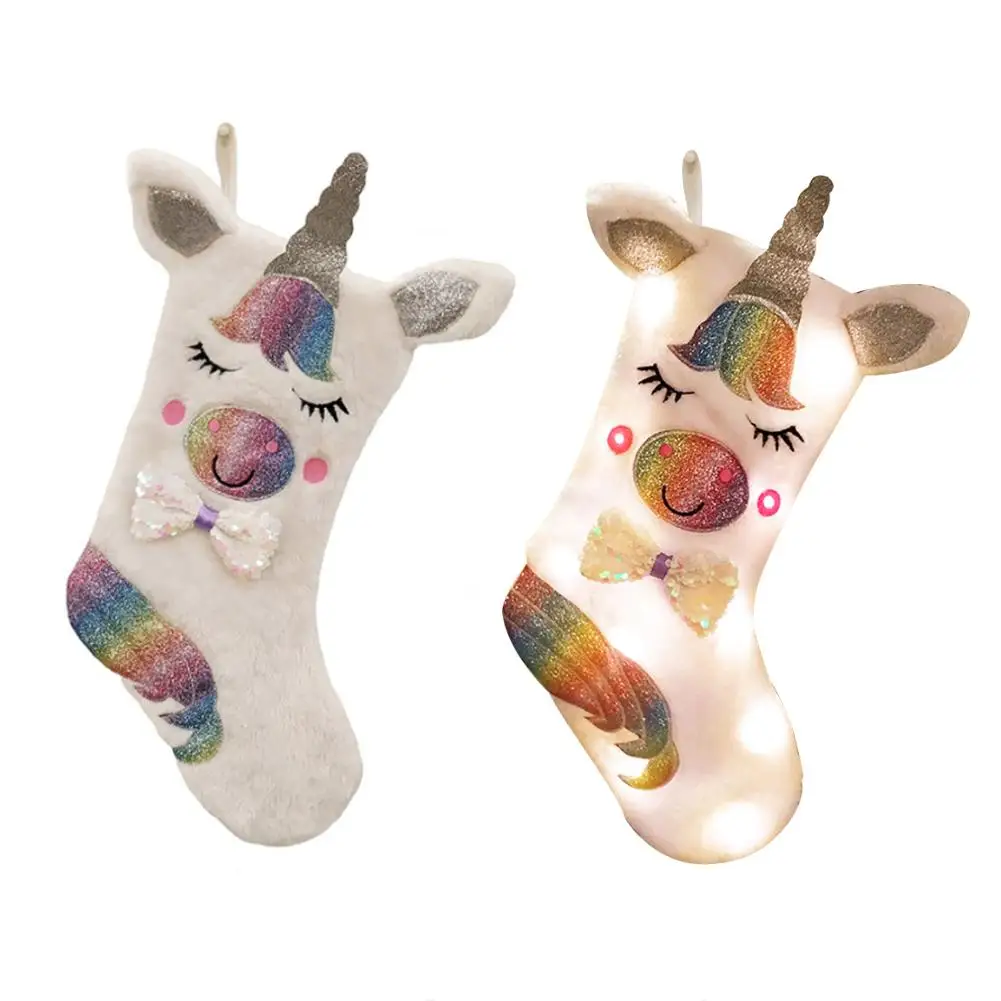 Рождественские чулки для подарков и прикольной сумочкой с пайетками бантом