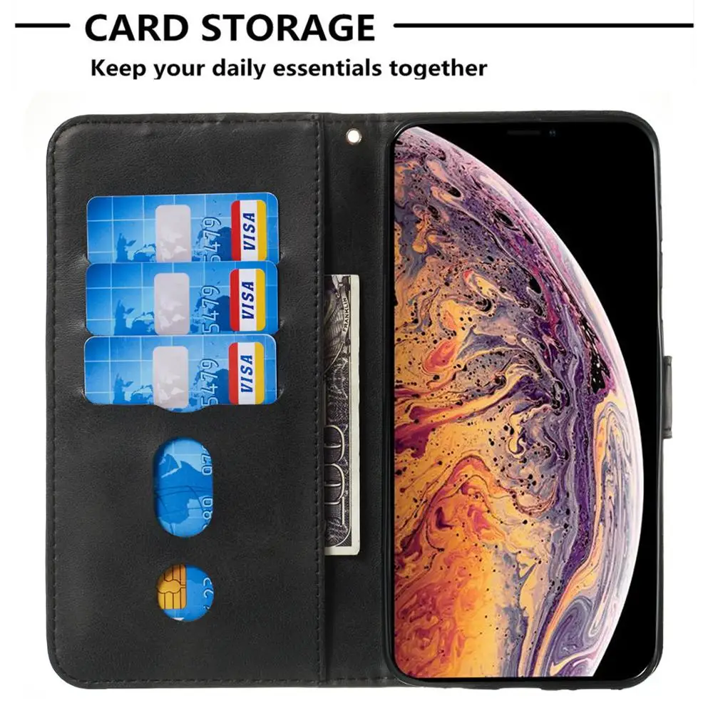 Чехол-кошелек на молнии с откидной крышкой для Iphone X XR XS 11 Pro Max Fundas, силиконовый флип-чехол, кожаный чехол для Iphone 6 7 8 6s Plus