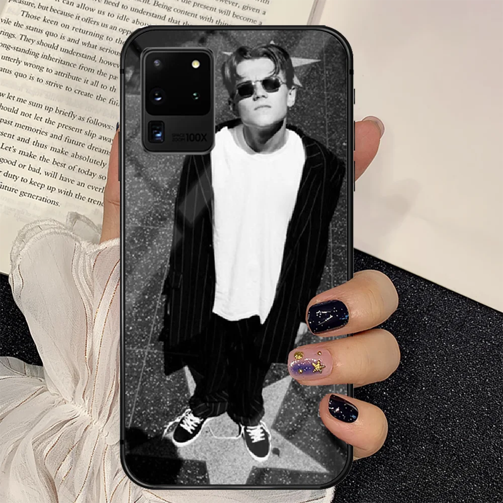

Young Leonardo DiCaprio Phone Tempered Glass Case Cover For Samsung Galaxy S Note 5 6 9 10 10E 20 21 FE Plus Uitra Funda Cover