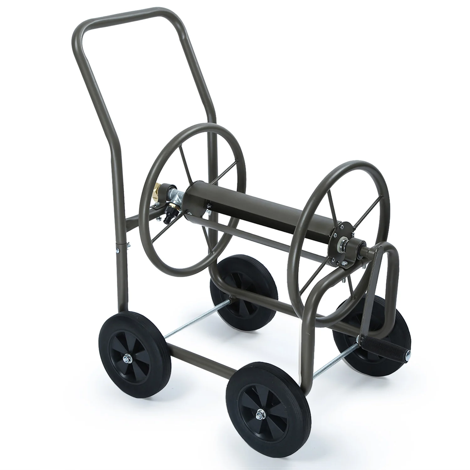 Садовая тележка для шланга четырехколесная портативная стойка водяного полива