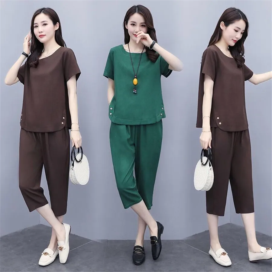 

Новинка 2020, летние модные женские комплекты, комплект из двух предметов, женский спортивный костюм 3XL, 4XL, спортивная одежда, комплект одежды ...