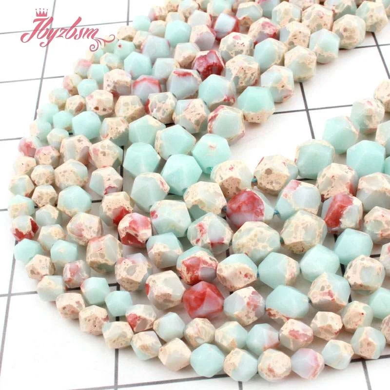 6/8/10mm Snakeskin ShouShan Faceted Square Natural Stone Beads For Jewelry Making DIY Bracelet Necklace Loose 15&quot Free Shipping |