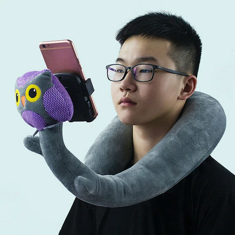 

Memory Foam U Shaped air phone holder Travel Pillow Neck Support Head Rest Phone Holder UY8