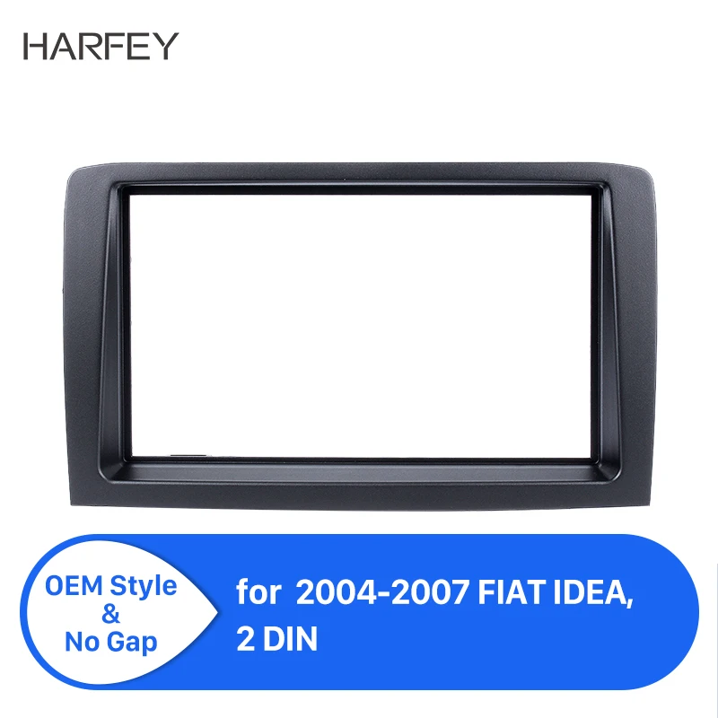 Harfey двойной Din черная Автомобильная стереопластина для 2004 2007 FIAT IDEA CD обшивка