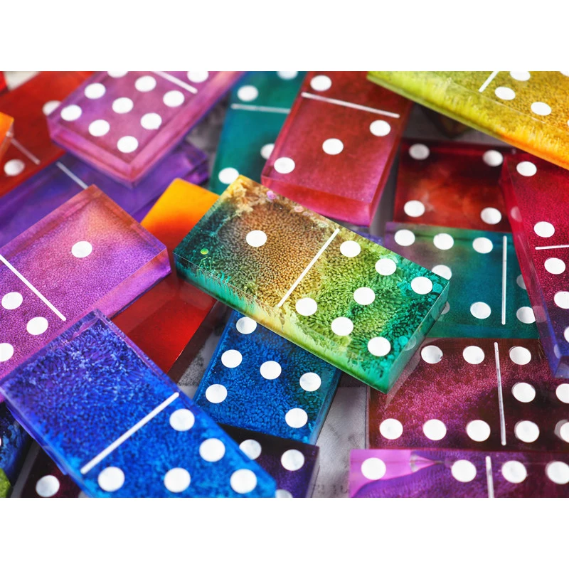 Домино DIY кристальная эпоксидная смола форма домино бытовая творческая личность