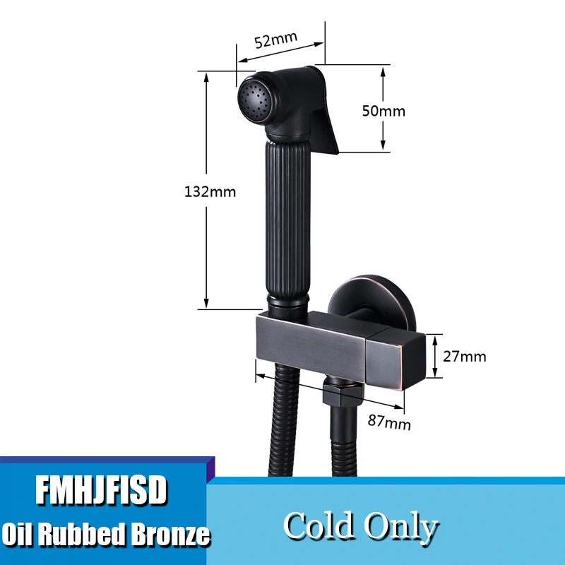 Clod Only ORB FMHJFISD смеситель для биде, латунный смеситель для душа, смеситель для душа, мусульманский кран Ducha Higienica, смеситель для холодной и горячей воды, квадратный душевой распылитель - Цвет: Clod Only ORB