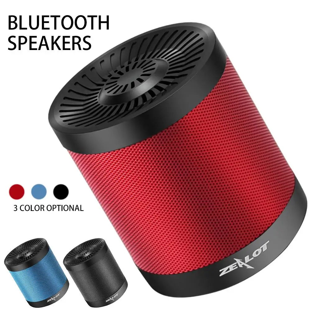 ZEALOT S5 2 колонки Bluetooth динамик Портативный беспроводной сабвуфер супер бас стерео USB TF карта играть с микрофоном колонка