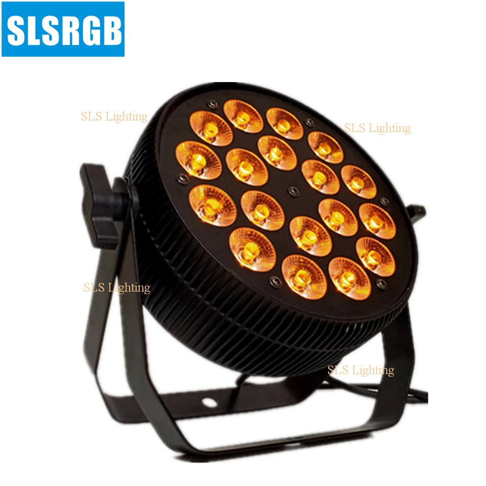 8 шт./лот и чехол для полета светодиодный тонкий плоский Par 18*12 Вт RGBA 4-в-1 DMX