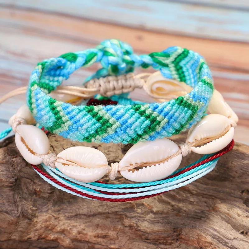 Плетеная цепочка для ног этнические плетеные браслеты ручной работы дружбы