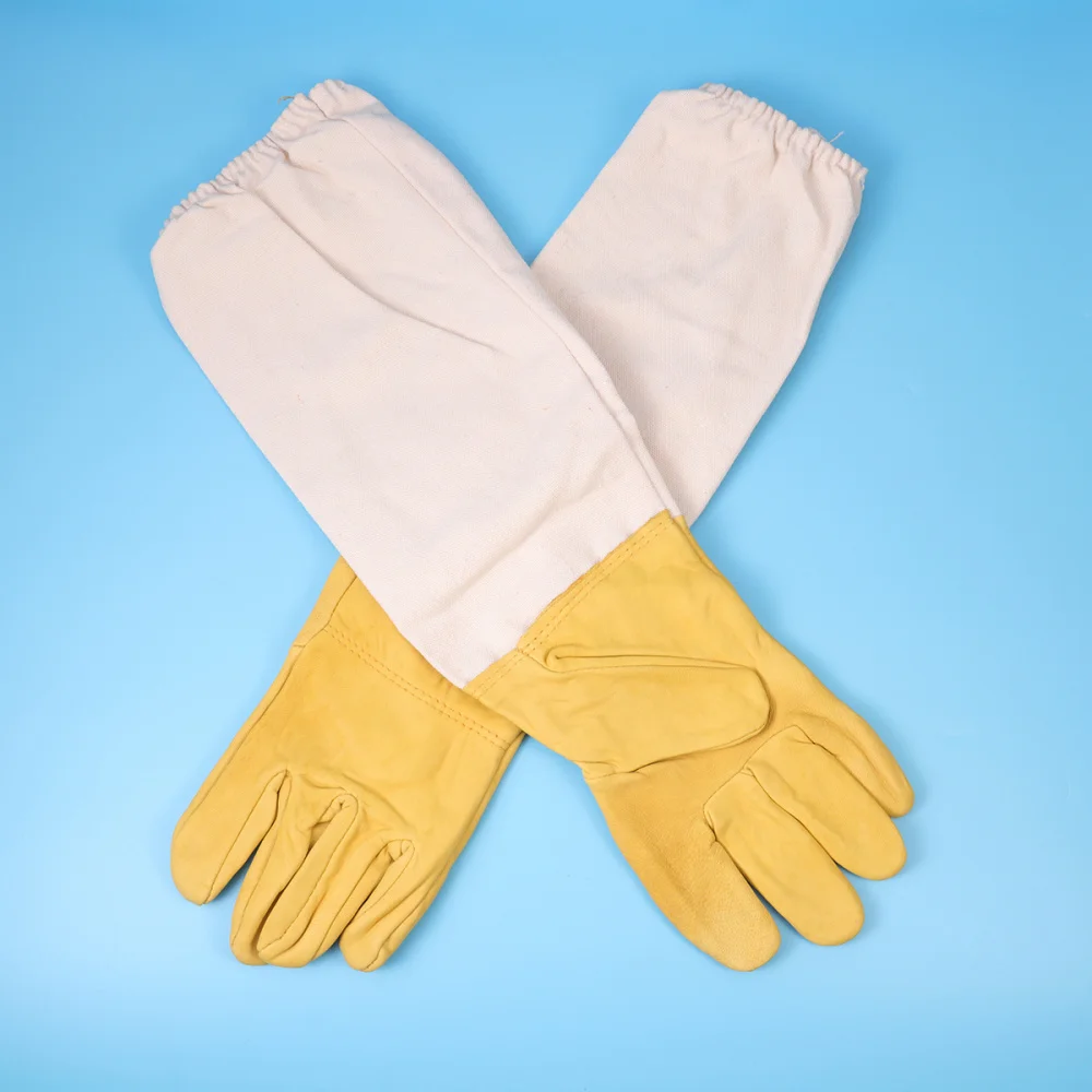 

1 Pair Beekeeping Premium Leather Beekeeper's Glove Protective Anti-bee (Size)