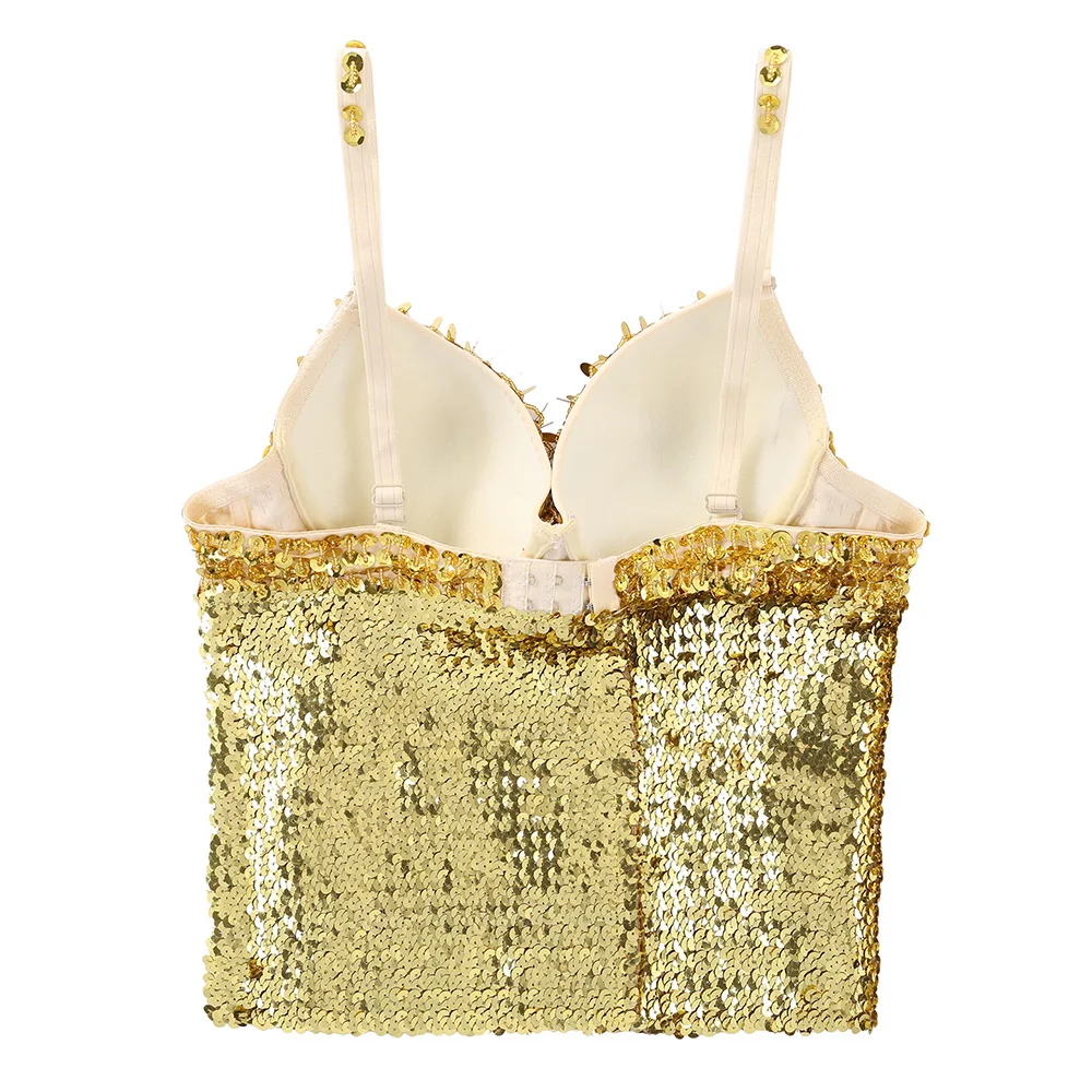 Женский Блестящий бюстгальтер ChicTry на тонких бретельках с эффектом пуш-ап Бюстье