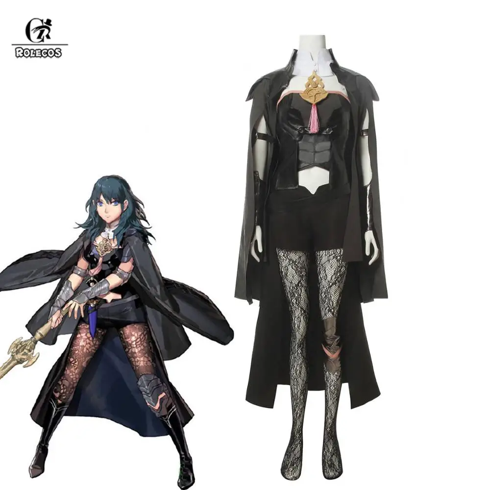 ROLECOS Fire Emblem Byleth костюм для косплея Женский Игровой с эмблемой огня накидка шорты