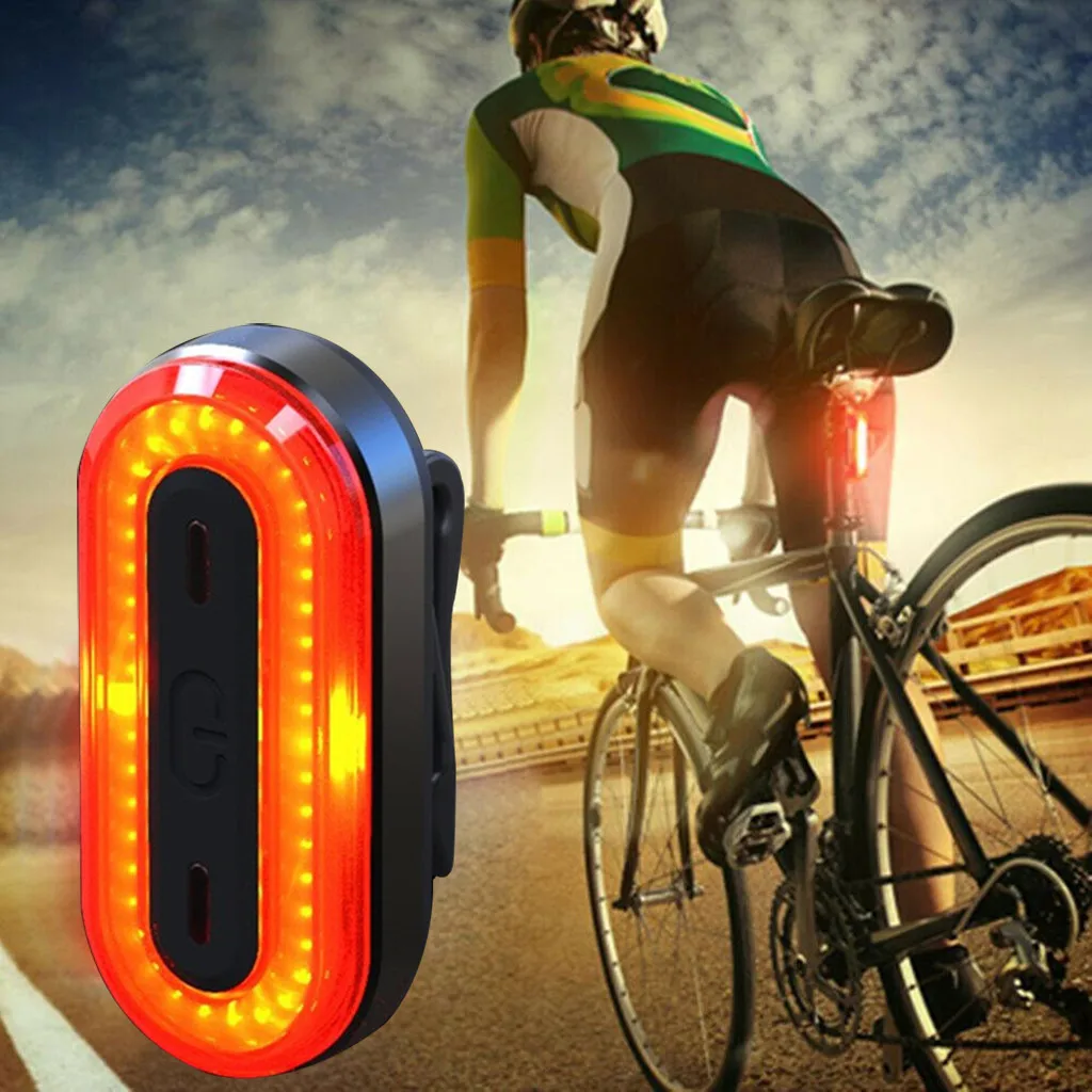 Светодиодный USB Перезаряжаемый велосипедный задний светильник для безопасности