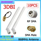 GRANDWISDOM 10 шт. 868 МГц антенна 3dbi sma разъем 915 МГц lora модуль lorawan антенна ipex 1 SMA Штекерный Удлинительный кабель