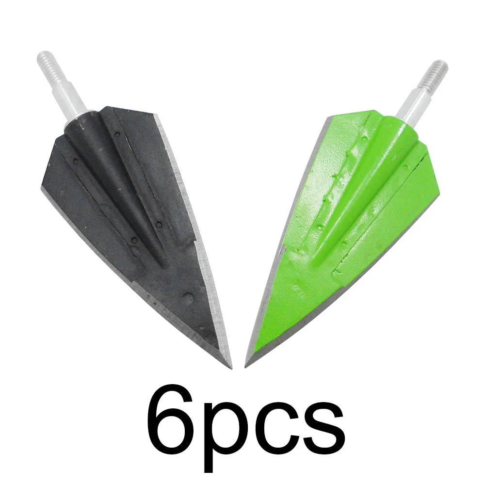 6 шт. 160 зерен стрелы для стрельбы из лука с 2 фиксированными лезвиями практичные