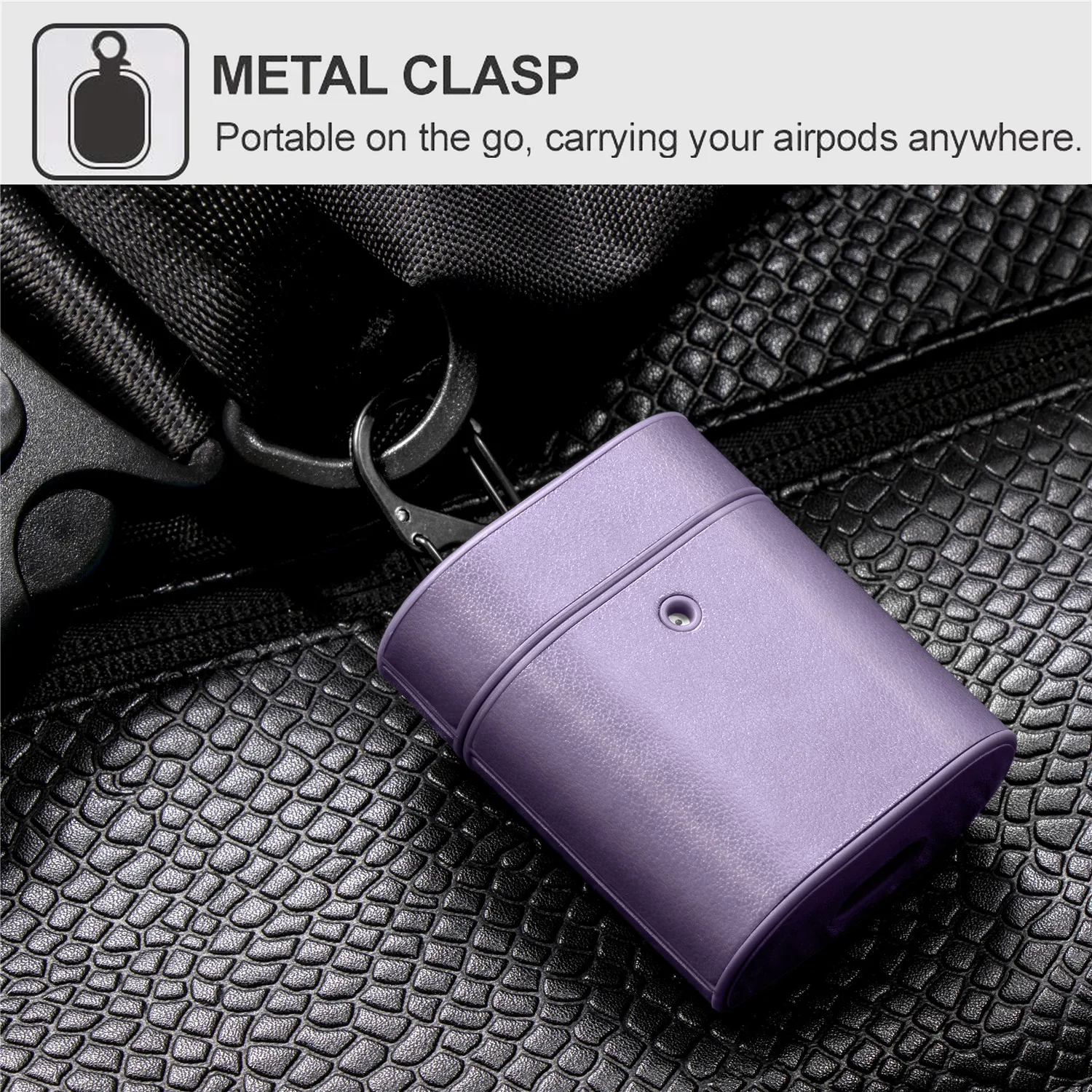 

PU Leather Protective Wireless Bluetooth Earphone Case for Apple Airpods 1 2 Shockproof and Anti-fall Shell Cover for Airpods