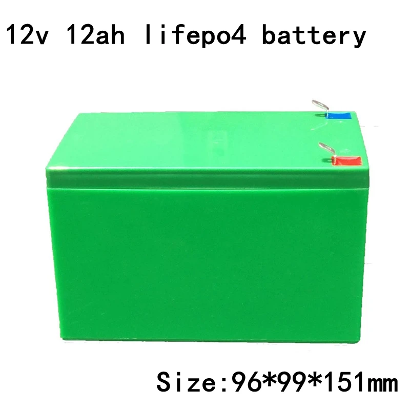 Глубокий цикл перезаряжаемые 12V 12ah Lifepo4 литий-железо фосфат литиевая батарея 12000mah с зарядным устройством