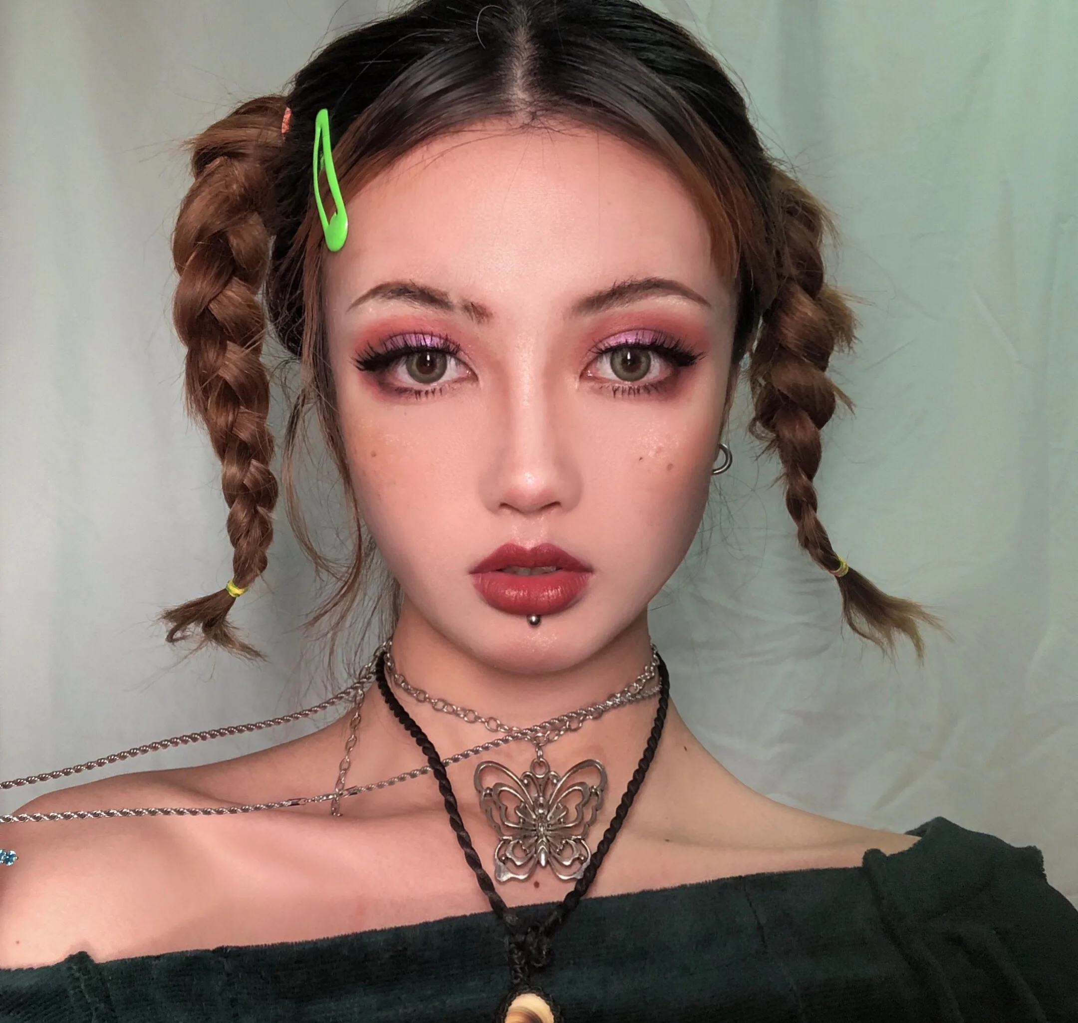 Инс девушка сердце кулон ожерелья для женщин Винтаж Харадзюку нержавеющая сталь