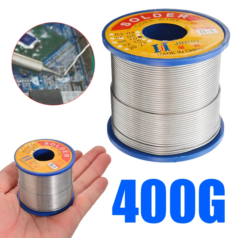 New 1.0mm 400g 60/40 Tin lead Solder Wire Rosin Core Soldering Roll 2% Flux Reel Welding Line | Инструменты