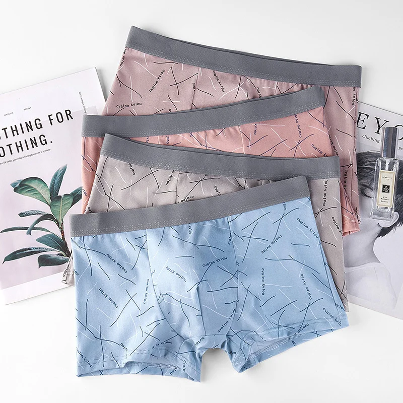 

Men's underwear men's ice flat pants breathable sports summer Boxer Shorts loose 4 / gift box