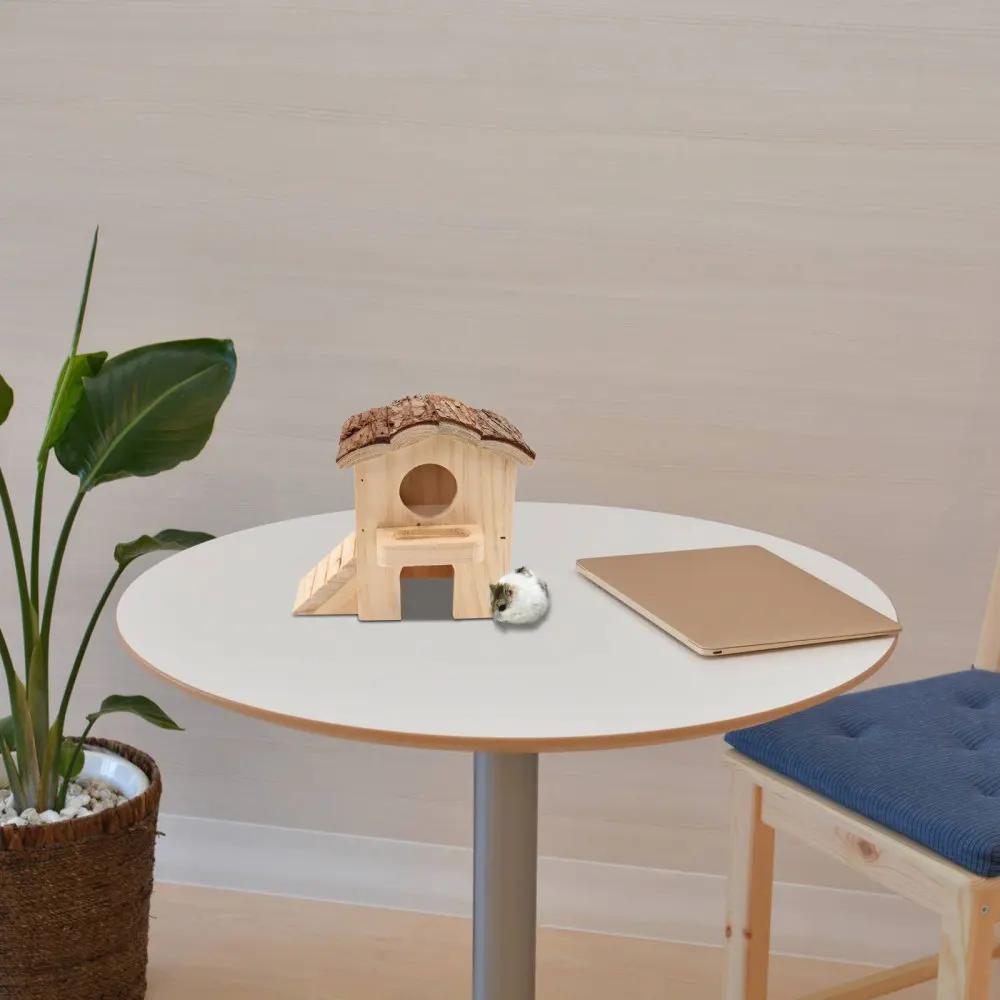 

1Pc Hamster House Double Layer Attic Pet Cottage Bite House Pet Supplies