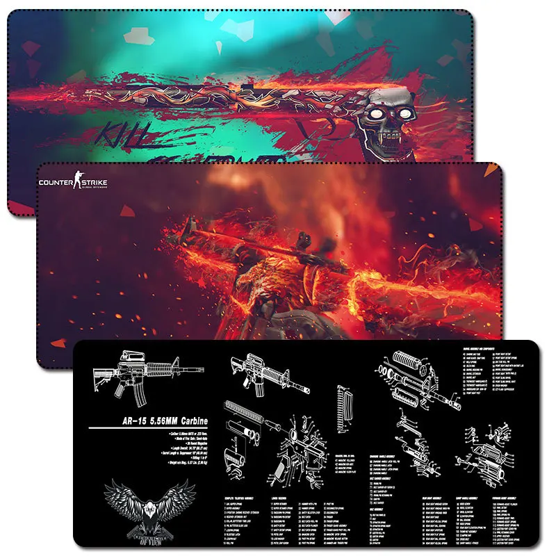 Ar-15 AK47 Oversized Mouse Pad Gun Cleaning Mat Gaming Desk Mousepad Customization 300*8000*2mm for Gamer | Компьютеры и офис
