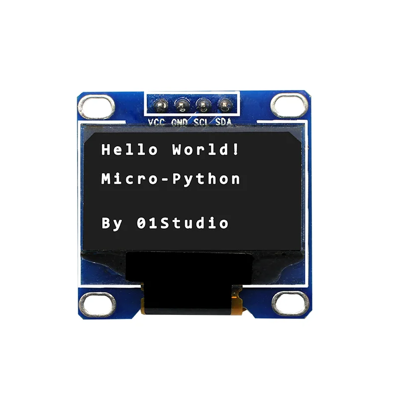 01Studio 0 9 дюймов OLED I2C 4Pin белый Дисплей модуль Screnn PyBoard Micropython